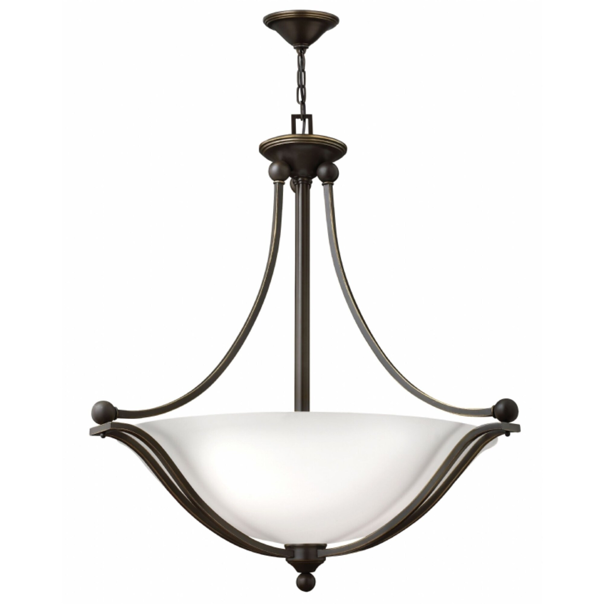 Hinkley Bolla 4-Light Chandelier in Olde Bronze with Opal - Chandeliers For Bedrooms by Overstock.com