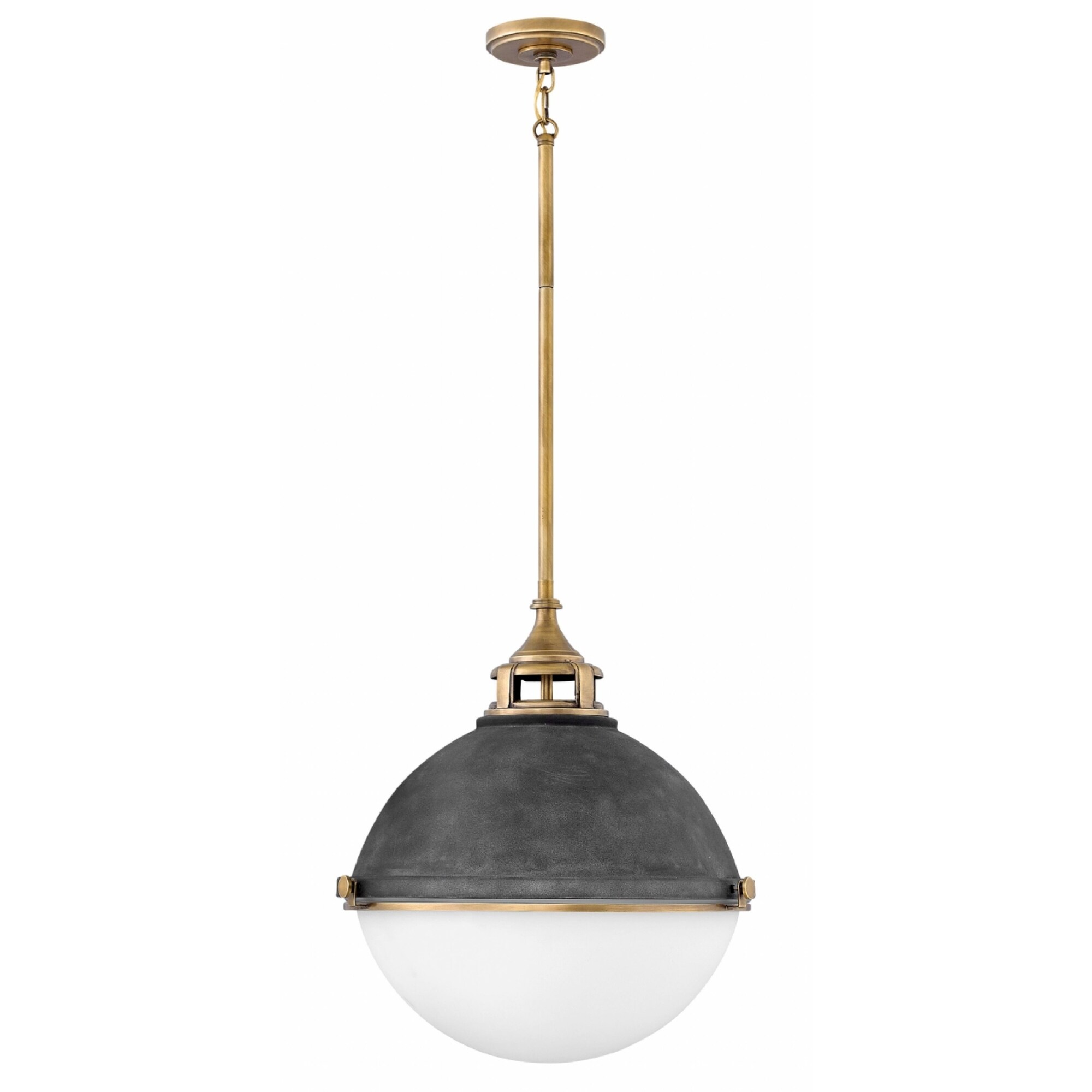 Hinkley Fletcher 2-Light Chandelier in Aged Zinc - Chandeliers For Bedrooms by Overstock.com
