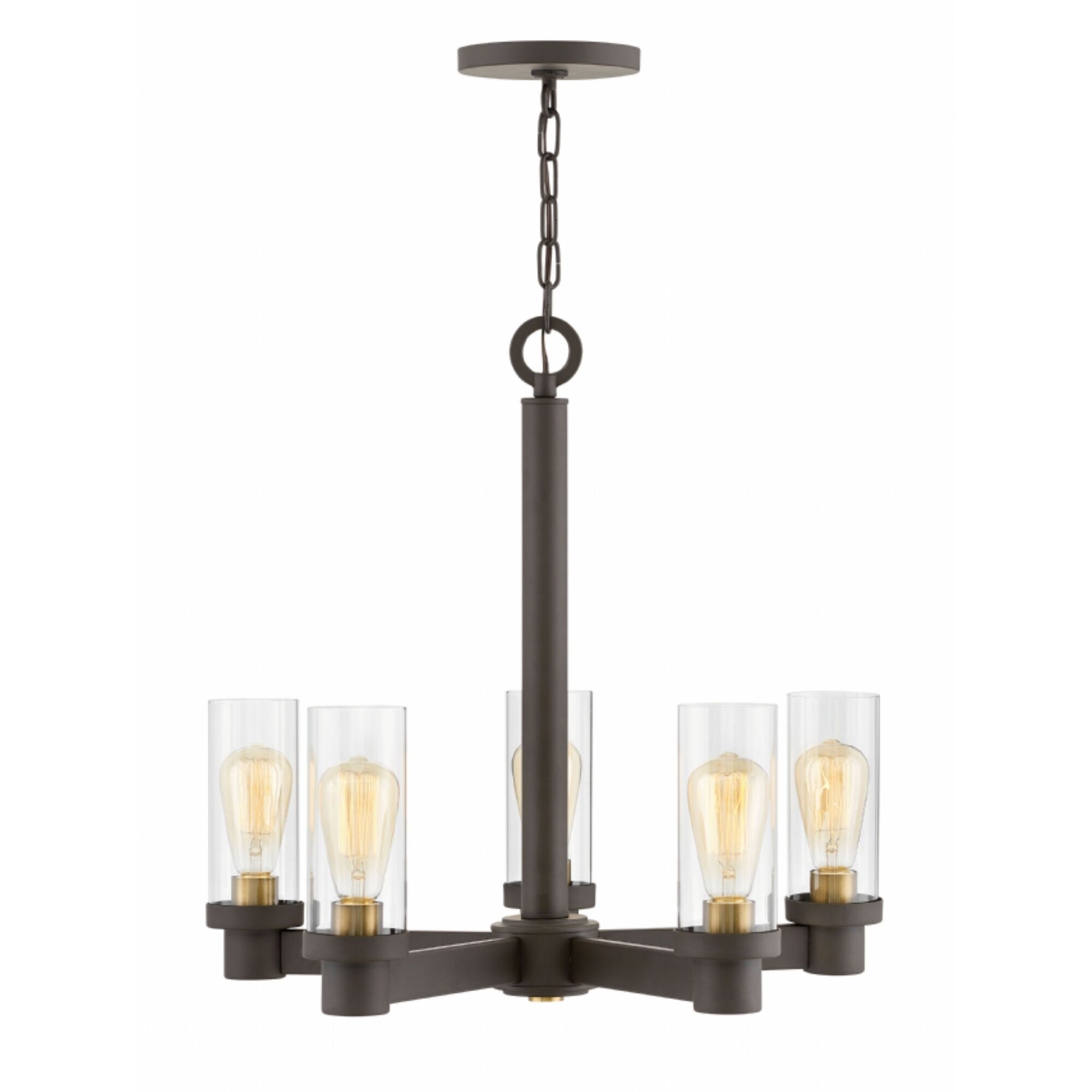 Hinkley Midtown 5-Light Chandelier in Oil Rubbed Bronze - Chandeliers For Bedrooms by Overstock.com