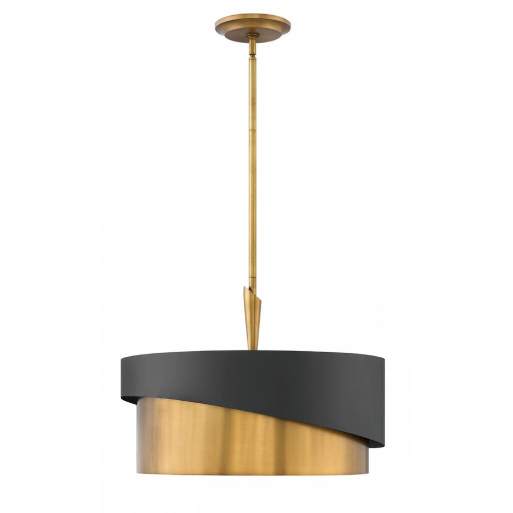 Fredrick Ramond Gigi 3-Light Pendant in Heritage Brass