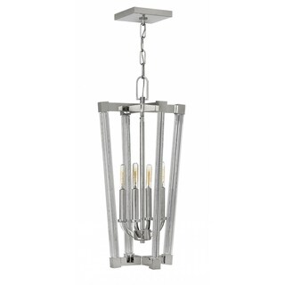 Fredrick Ramond Empire 4-Light Chandelier in Polished Nickel - Chandeliers For Bedrooms by Overstock.com