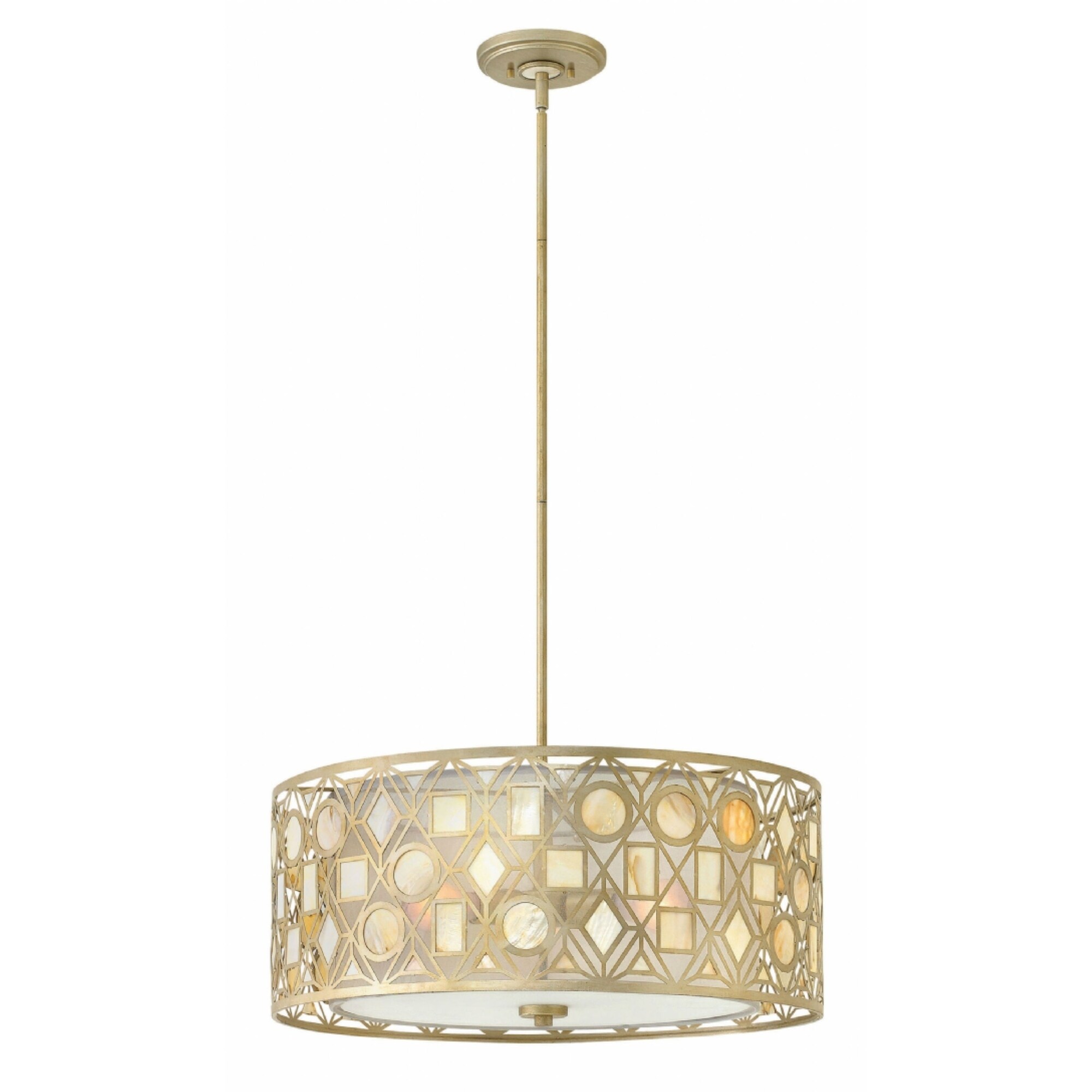 Fredrick Ramond Isla 3-Light Chandelier in Silver Leaf - Chandeliers For Bedrooms by Overstock.com