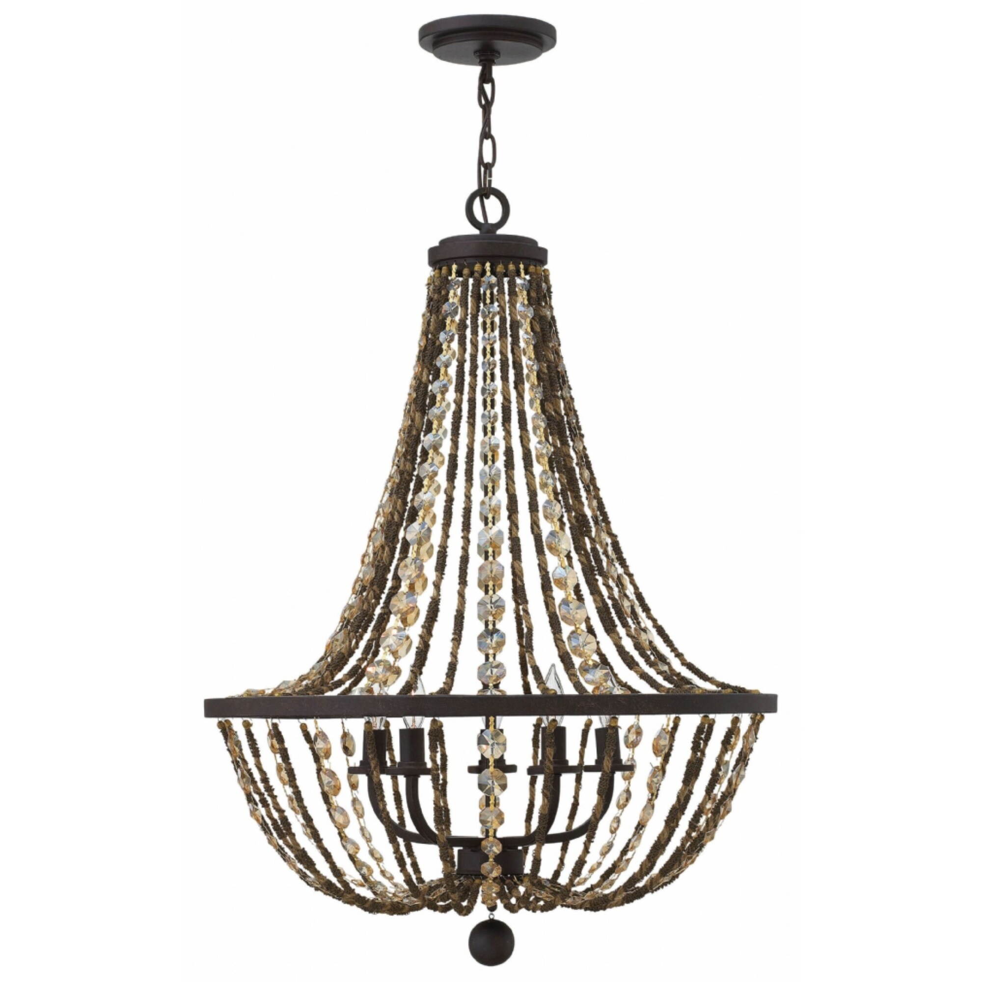 Fredrick Ramond Hamlet 5-Light Chandelier in Vintage Bronze - Chandeliers For Bedrooms by Overstock.com