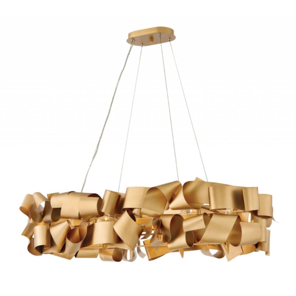 Fredrick Ramond Six Light Chelier Delfina Deluxe Gold - One Size