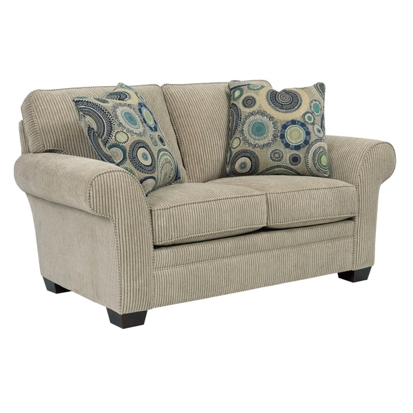 Shop Broyhill Zachary Grey Fabric 67-inch Semi-firm Loveseat - Free Shipping Today - Overstock 
