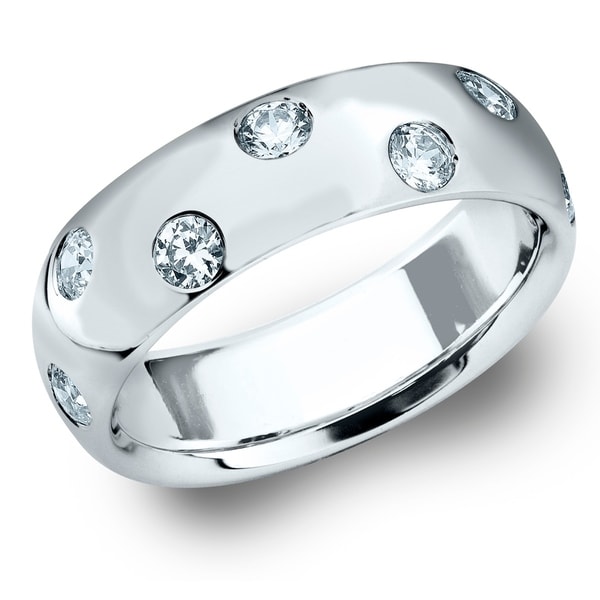 Amore Platinum 0.50 CTTW Etoile Diamond Ring - Overstock ...