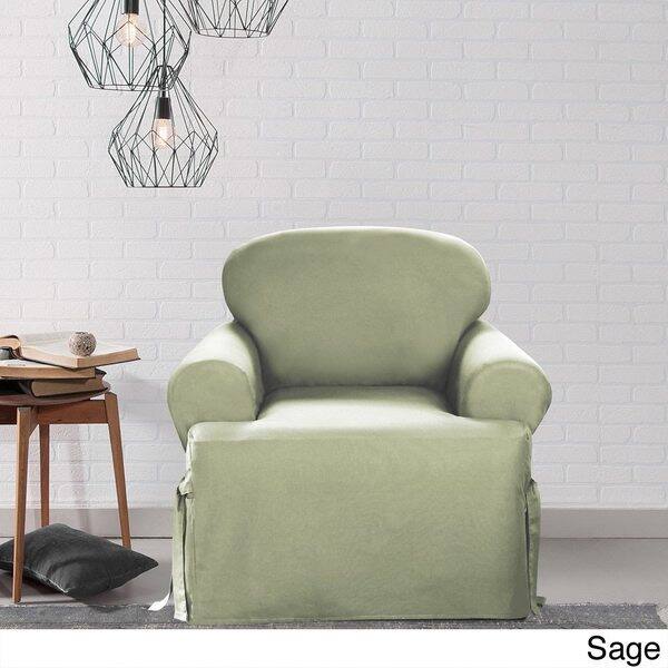 Sure Fit Cotton Clic T Cushion Chair Slipcover Sure Fit Cotton Clic T Cushion Chair Slipcover