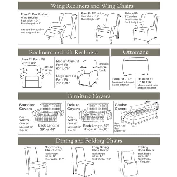 Homestyles by Sure Fit Stretch T-Cushion Sofa Slipcover