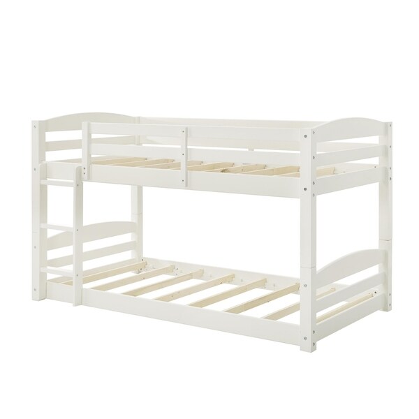 white wood loft bed