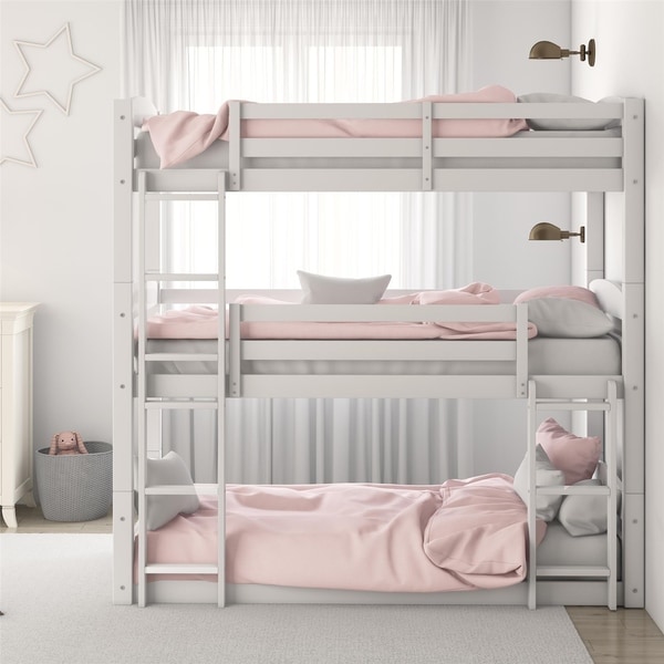 Shop Avenue Greene Nola White Triple Bunk Bed - Free ...