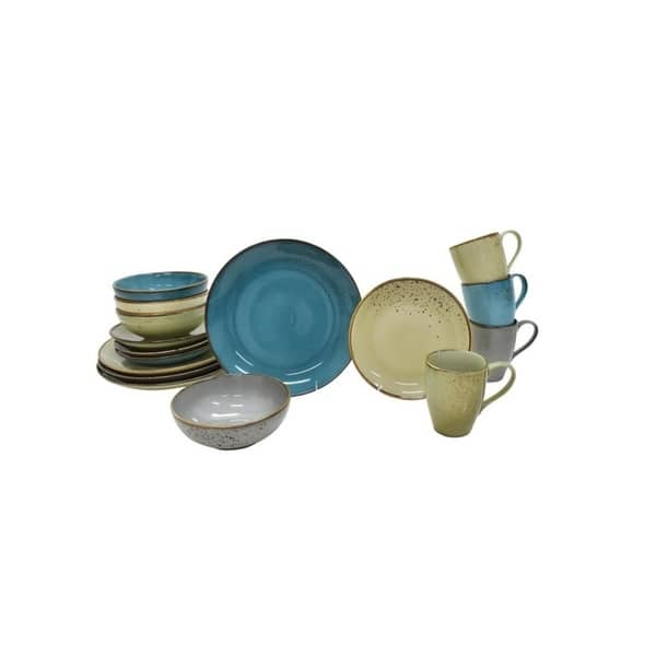 222 Fifth Peacock Garden 16 Piece Dinnerware Set, Service for 4 & Reviews