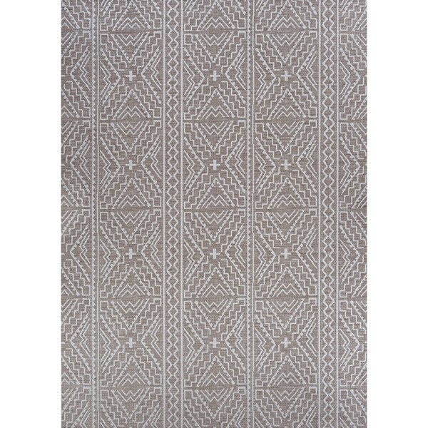 Jagher Maputo Tan Indoor/Outdoor Area Rug - 7'6" x 10'9"