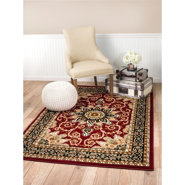 Summit Burgundy Oriental Area Rug 5 x 7 2 5 x 7 2