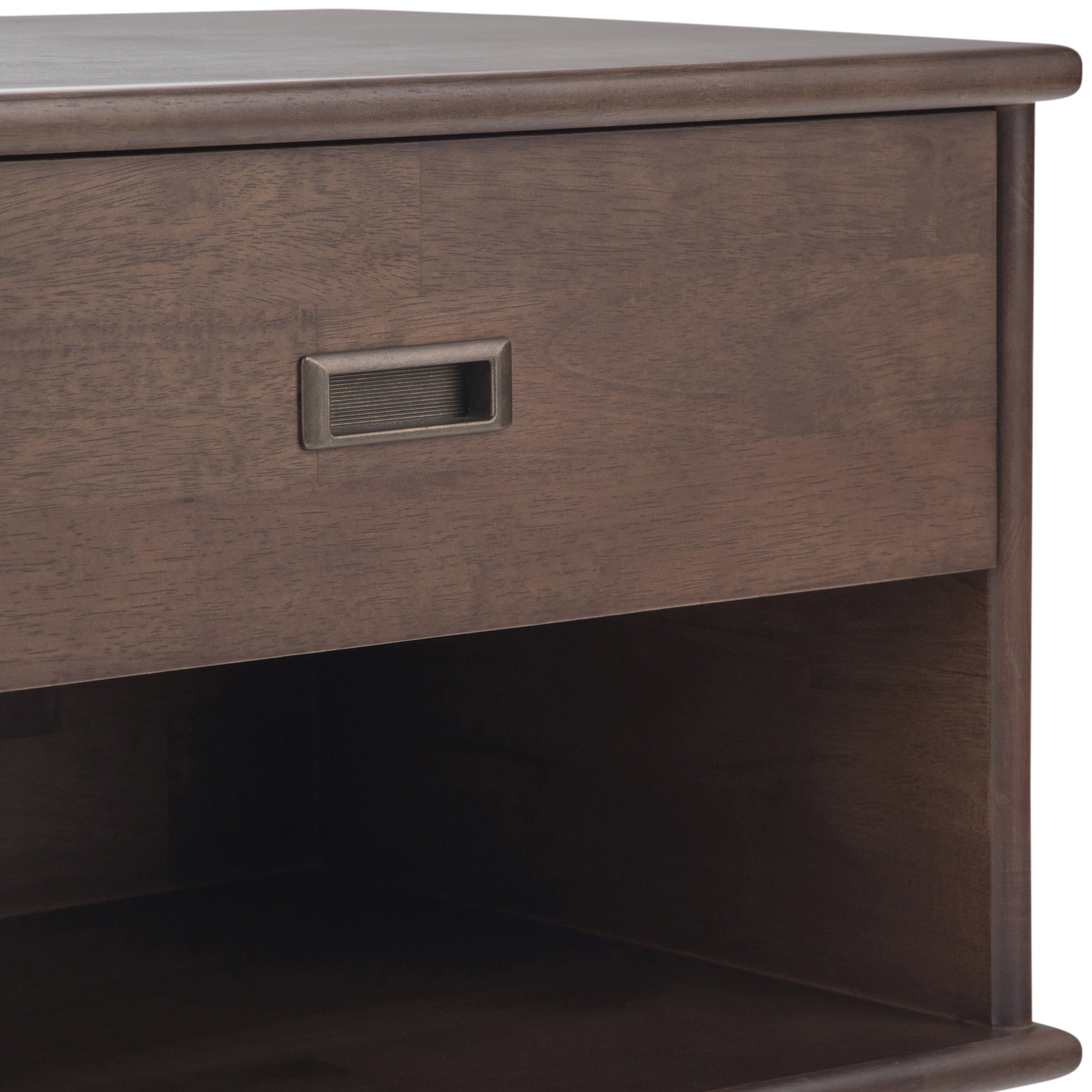 Shop Wyndenhall Tierney Solid Hardwood 24 Inch Wide Mid Century Modern Bedside Nightstand Table Overstock 21631987 Walnut Brown