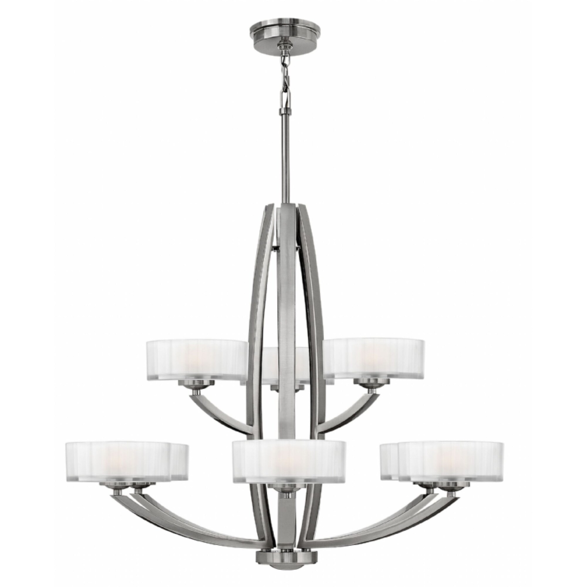 Hinkley Meridian 9-Light Chandelier in Brushed Nickel - Chandeliers For Bedrooms by Overstock.com