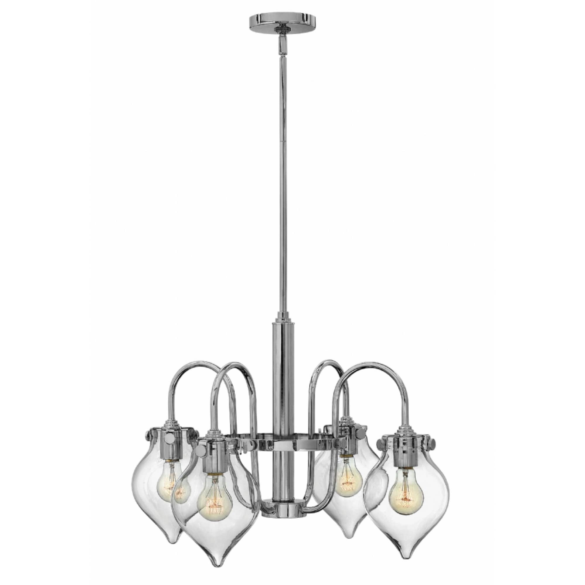 Hinkley Congress 4-Light Chandelier in Chrome - Chandeliers For Bedrooms by Overstock.com