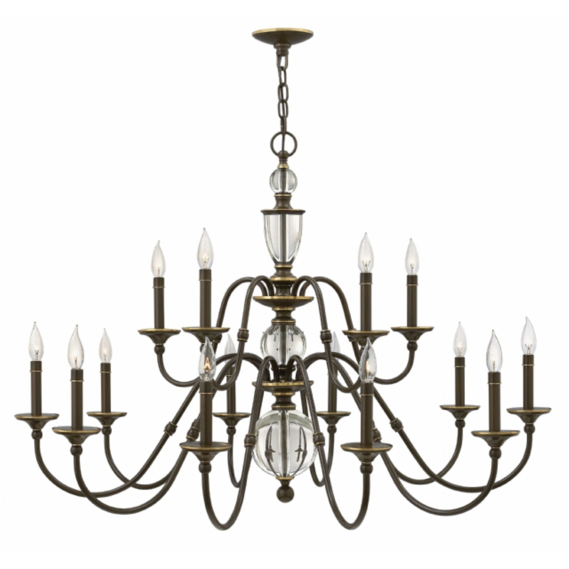 Hinkley Eleanor 15-Light Chandelier in Light Oiled Bronze - Chandeliers For Bedrooms by Overstock.com