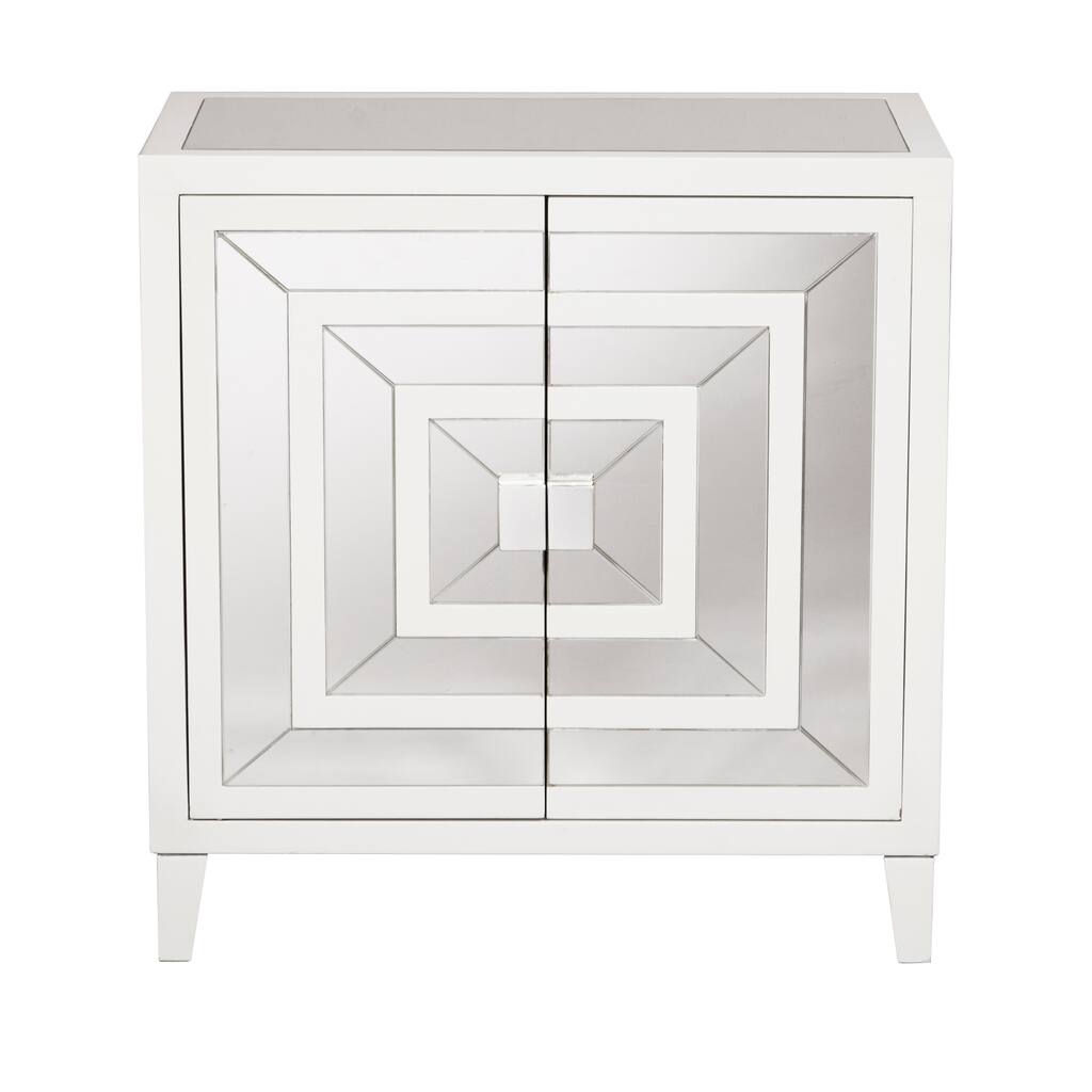 Square Mirror Overlay Door Chest