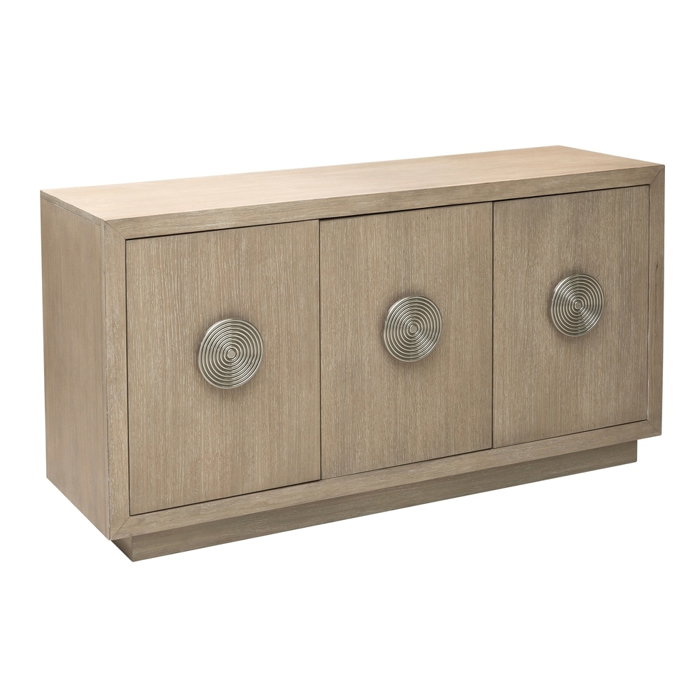 Overstock Light Oak Three-door Wood Credenza