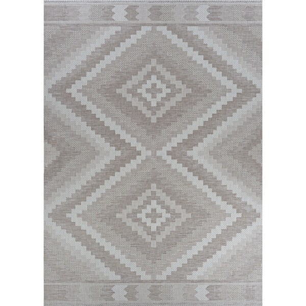 Jagher Tripoli Tan Indoor/Outdoor Runner Rug - 2'3" x 7'10" Runner