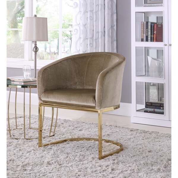 Shop Chic Home Livorno Velvet Upholstered Half Moon Accent