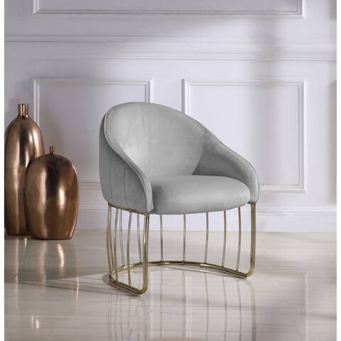 Chic Home Vivienne Velvet Upholstered Half-Moon Accent Club Chair