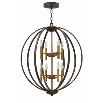 Hinkley Euclid 8-Light Chandelier in Spanish Bronze