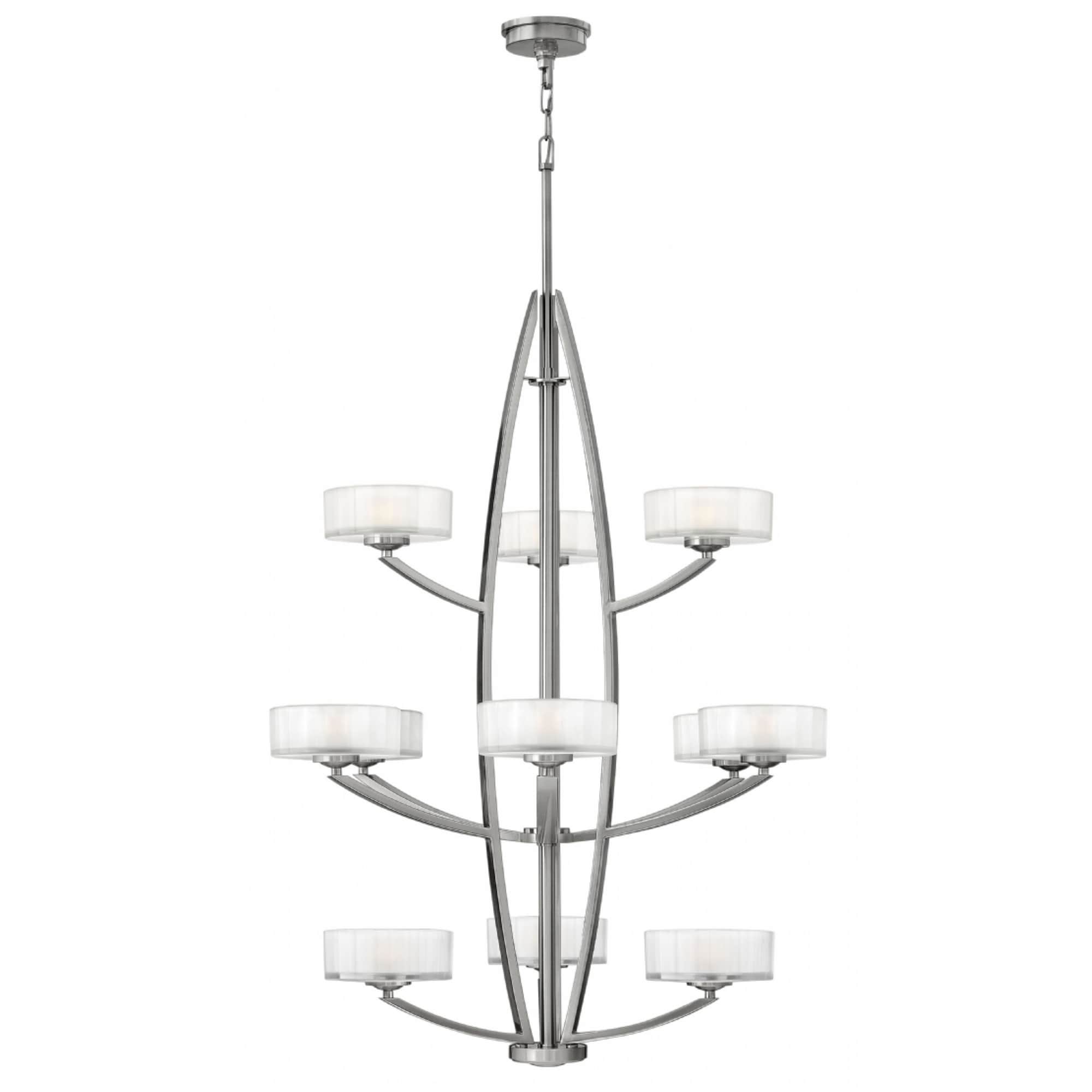 Hinkley Meridian 12-Light Chandelier in Brushed Nickel - Chandeliers For Bedrooms by Overstock.com