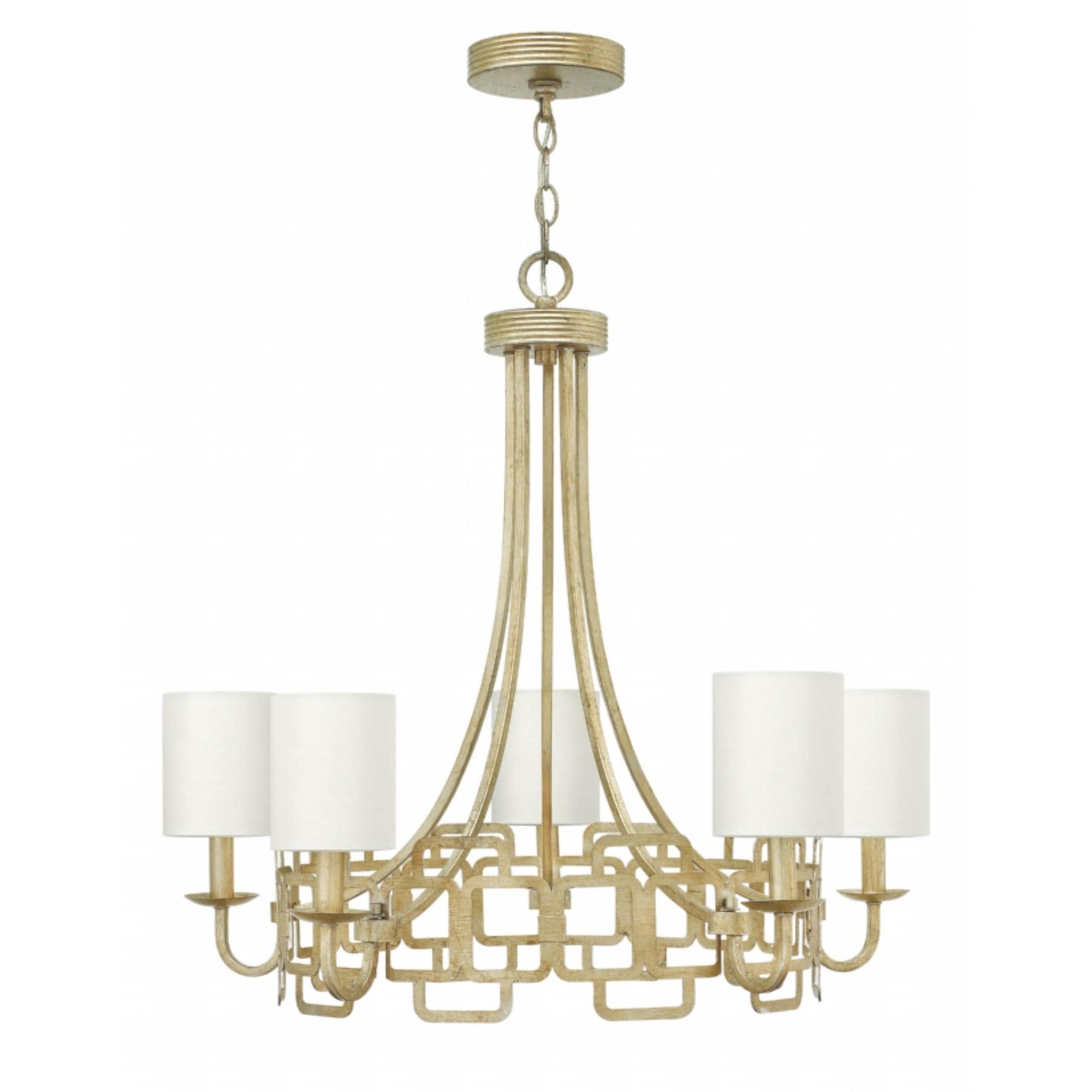 Hinkley Sabina 5-Light Chandelier in Silver Leaf - Chandeliers For Bedrooms by Overstock.com