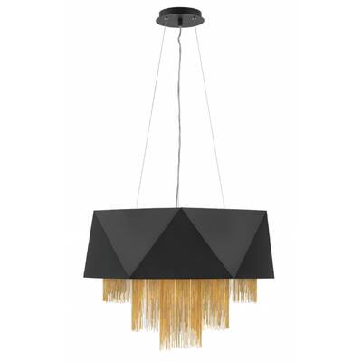 Fredrick Ramond Zuma 8-Light Chandelier in Satin Black
