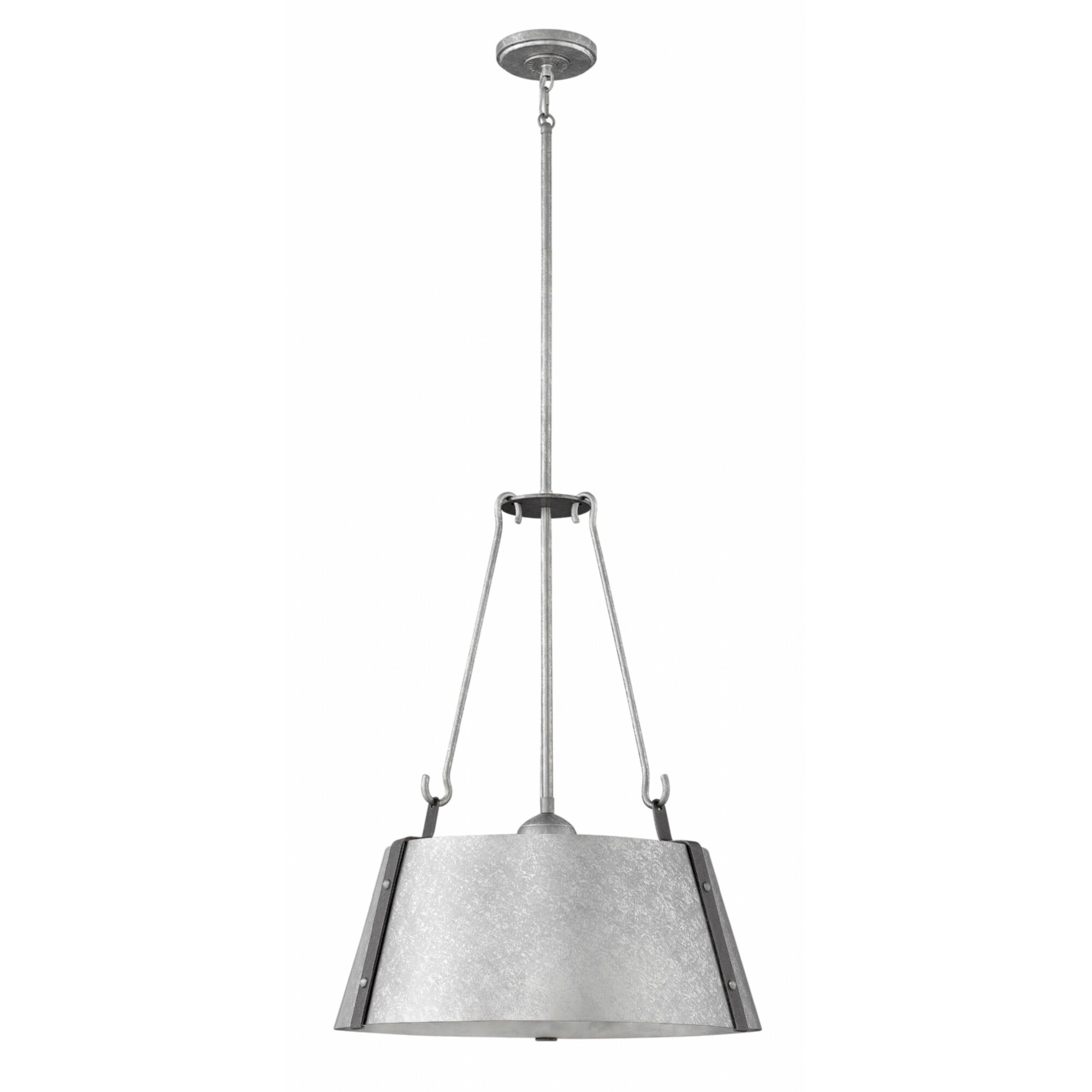 Hinkley Cartwright 3-Light Chandelier in Galvanized - Chandeliers For Bedrooms by Overstock.com