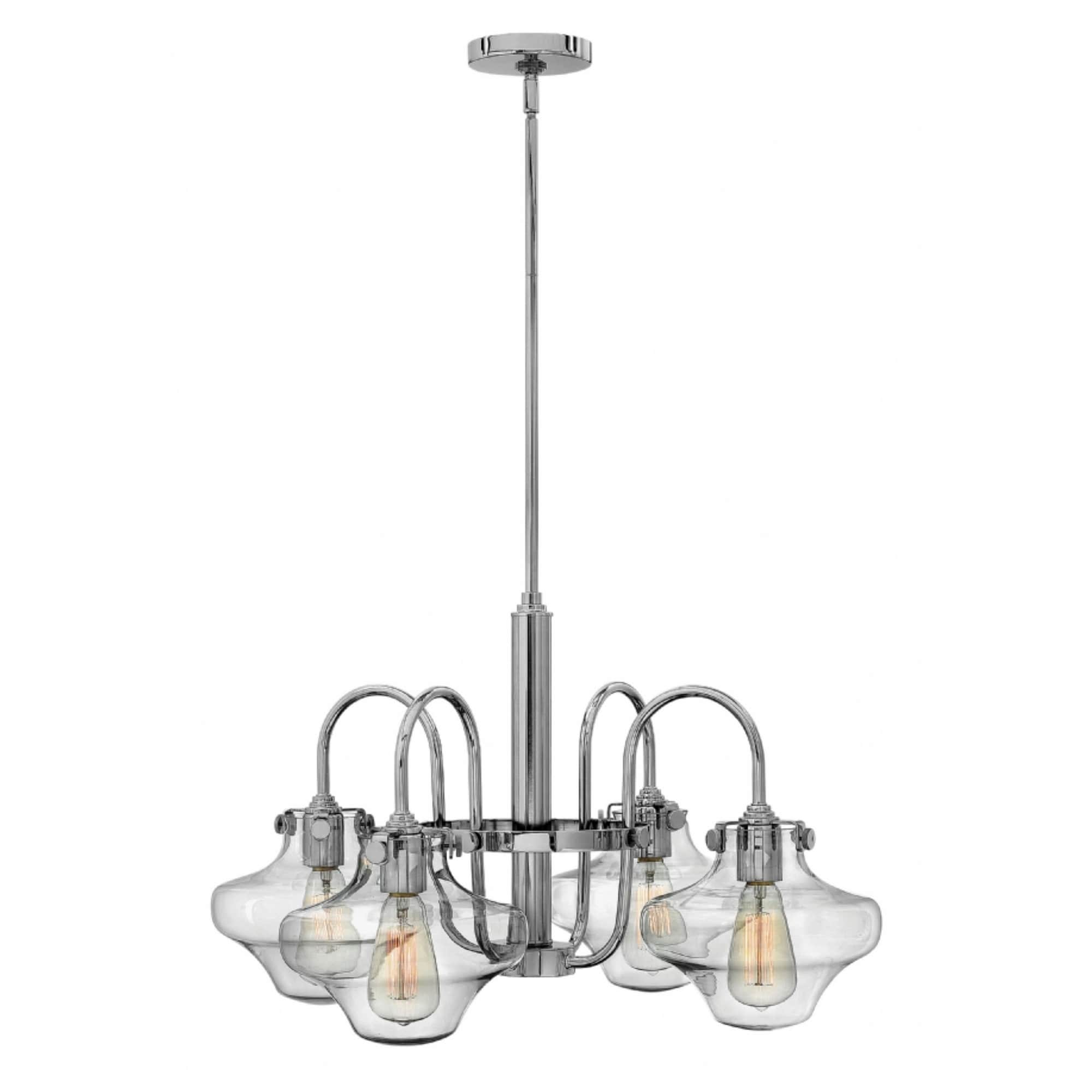 Hinkley Congress 4-Light Chandelier in Chrome - Chandeliers For Bedrooms by Overstock.com