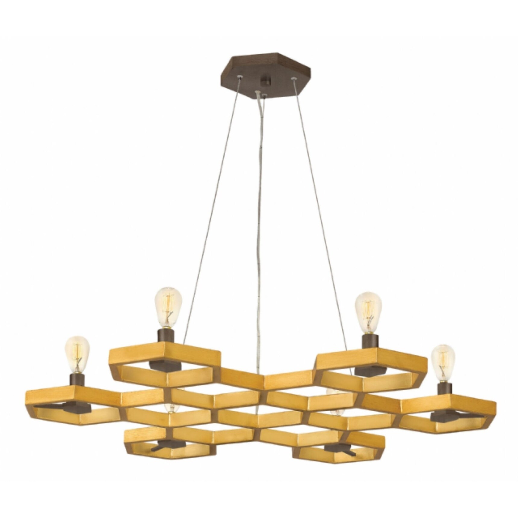 Fredrick Ramond Moxie 6-Light Chandelier in Sunset Gold - Chandeliers For Bedrooms by Overstock.com