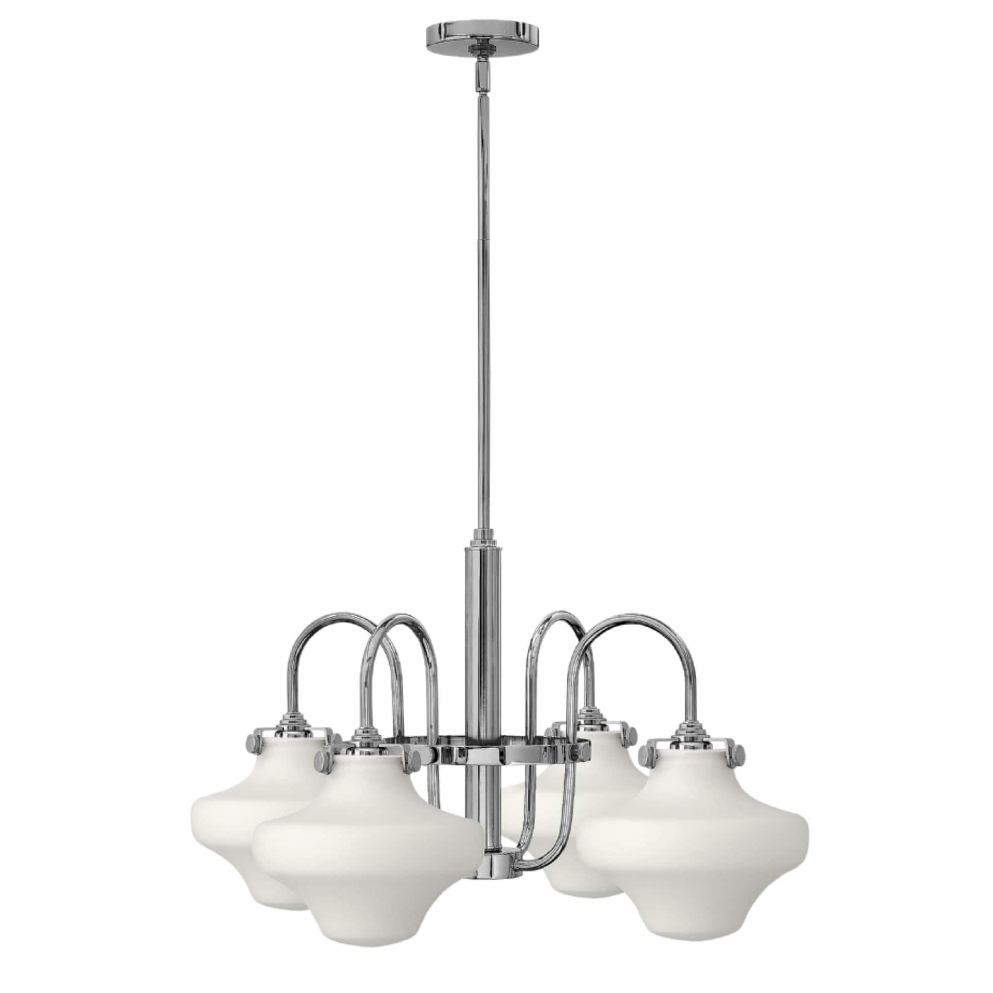 Hinkley Congress 4-Light Chandelier in Chrome - Chandeliers For Bedrooms by Overstock.com