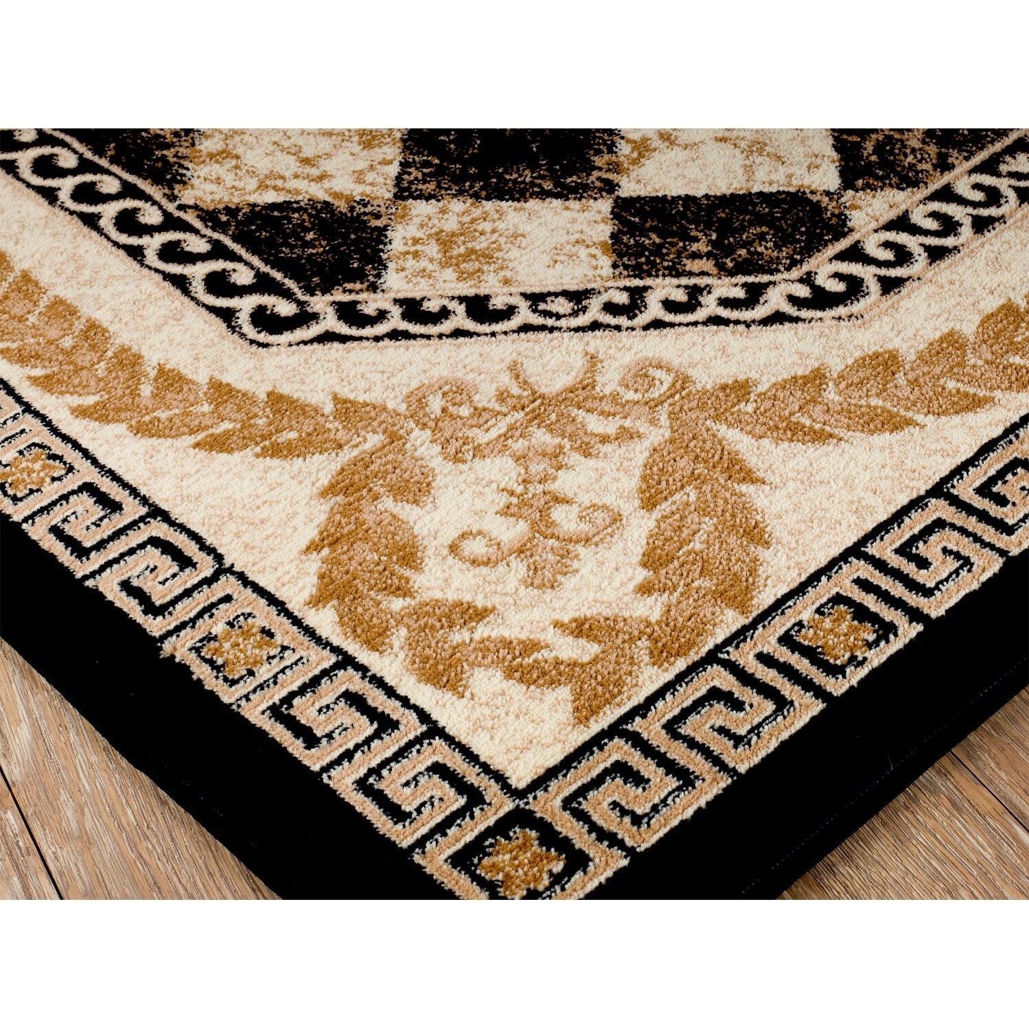 89.5×197 “Black Diamond” ViNTAGE RUG Diamond Trellis Black Rug | Ruggable