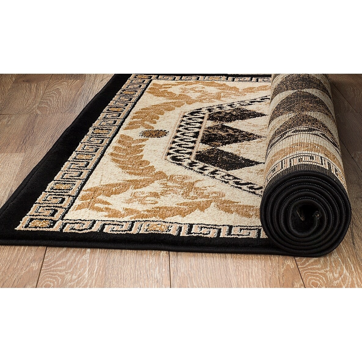89.5×197 “Black Diamond” ViNTAGE RUG nuLOOM Arlena Distressed Persian Medallion Black 5 ft. x 8