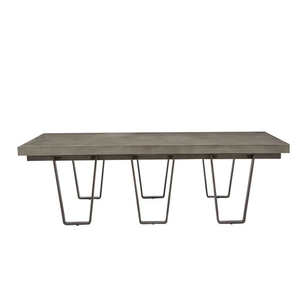 Shop Concrete Top Coffee Table - Free Shipping Today - Overstock - 21641904