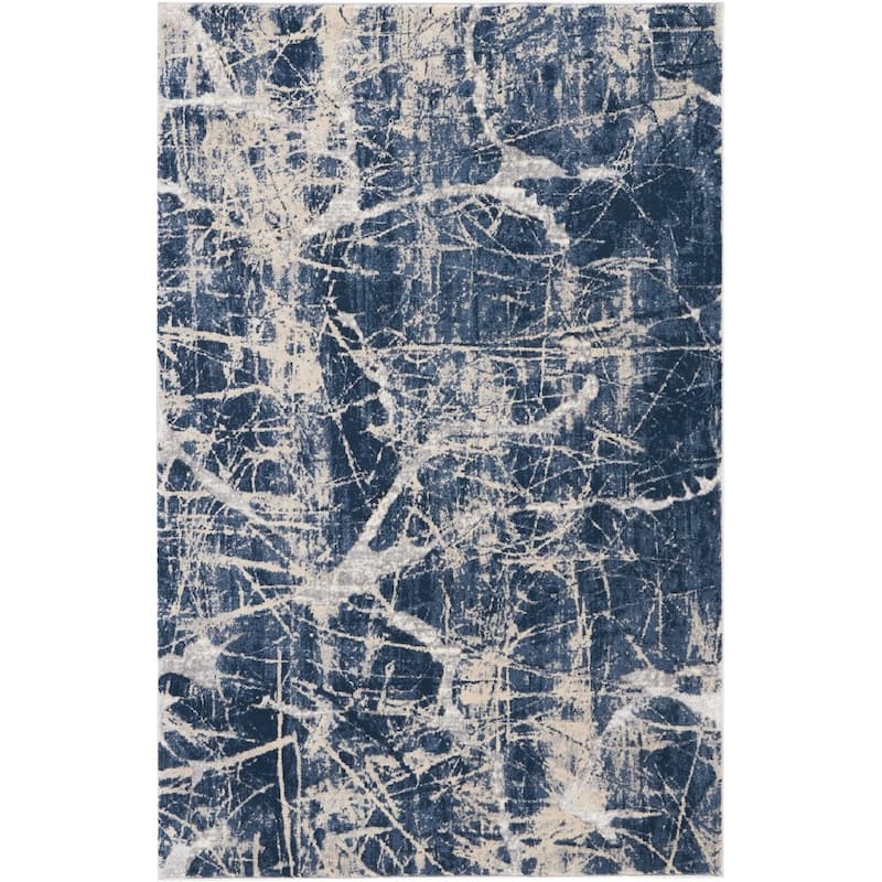 Nourison Accent Decor/Xmas Accent Rug - 3'11" x 5'11" - Beige/Blue