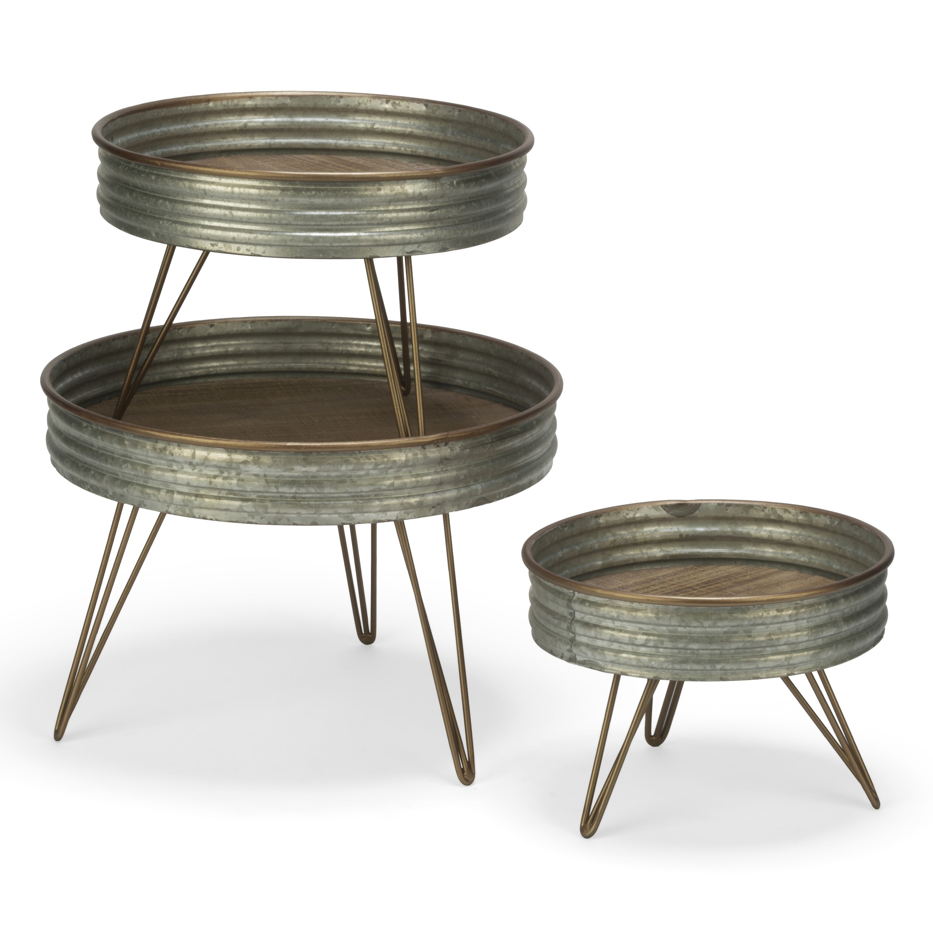 Set Of 3 Round Metal Risers Set Of 3 Round Metal Risers