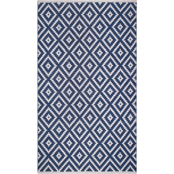 Handmade Chanler Blue Indoor/Outdoor Floor Rug (India) - 6' x 9'