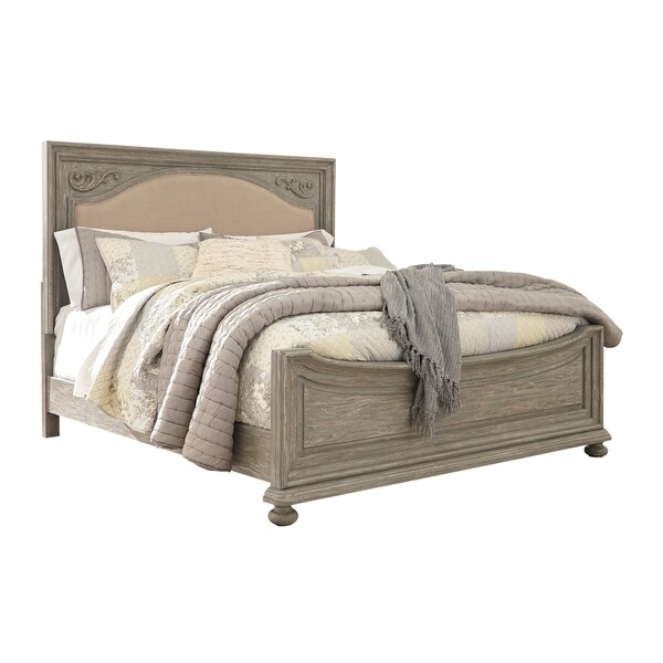 Shop Marleny Antiqued Rustic Grey Pine Panel Headboard Free