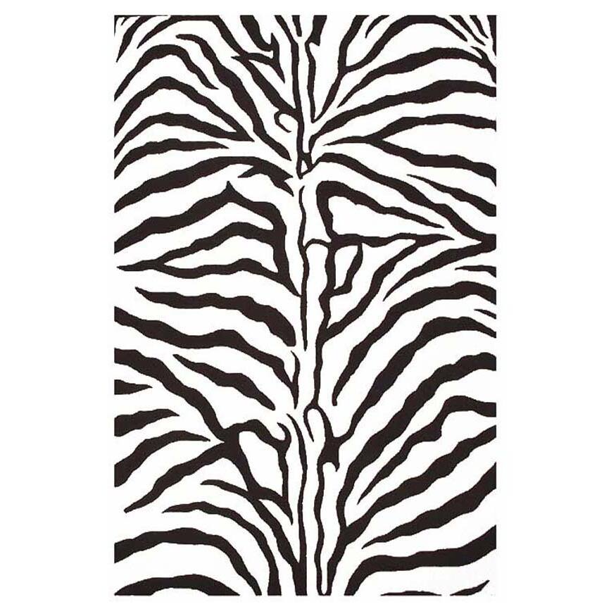 Hand-tufted Zebra Stripe Wool Rug - 8' x 10'6