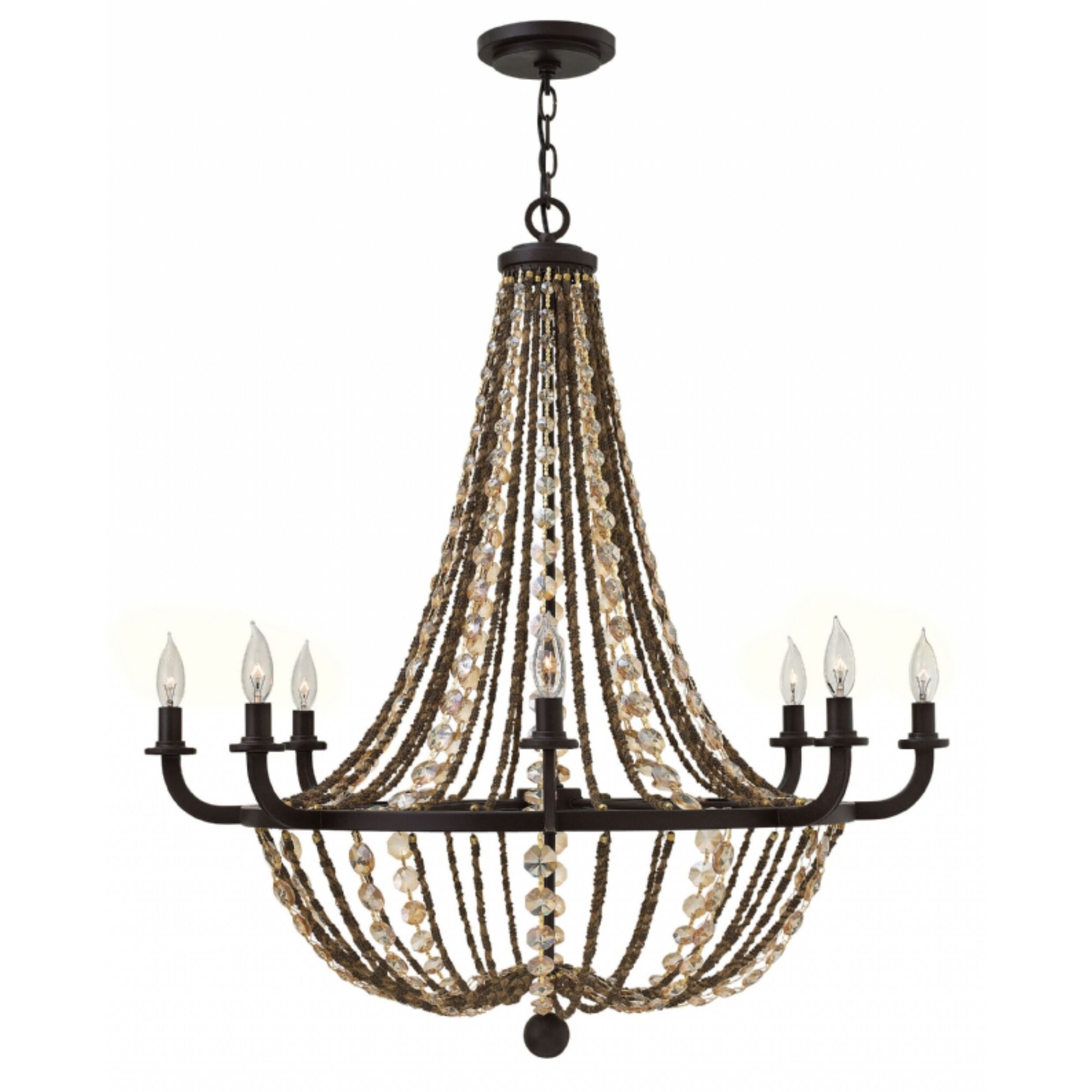 Fredrick Ramond Hamlet 8-Light Chandelier in Vintage Bronze - Chandeliers For Bedrooms by Overstock.com
