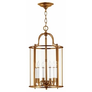 Hinkley Gentry 6-Light Chandelier in Heirloom Brass
