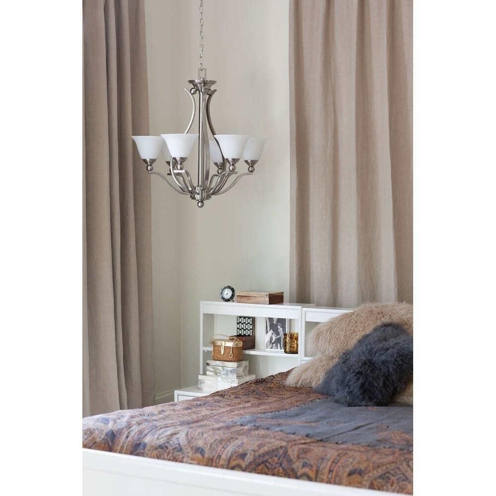 Hinkley Bolla 6-Light Chandelier in Brushed Bronze - Chandeliers For Bedrooms by Overstock.com