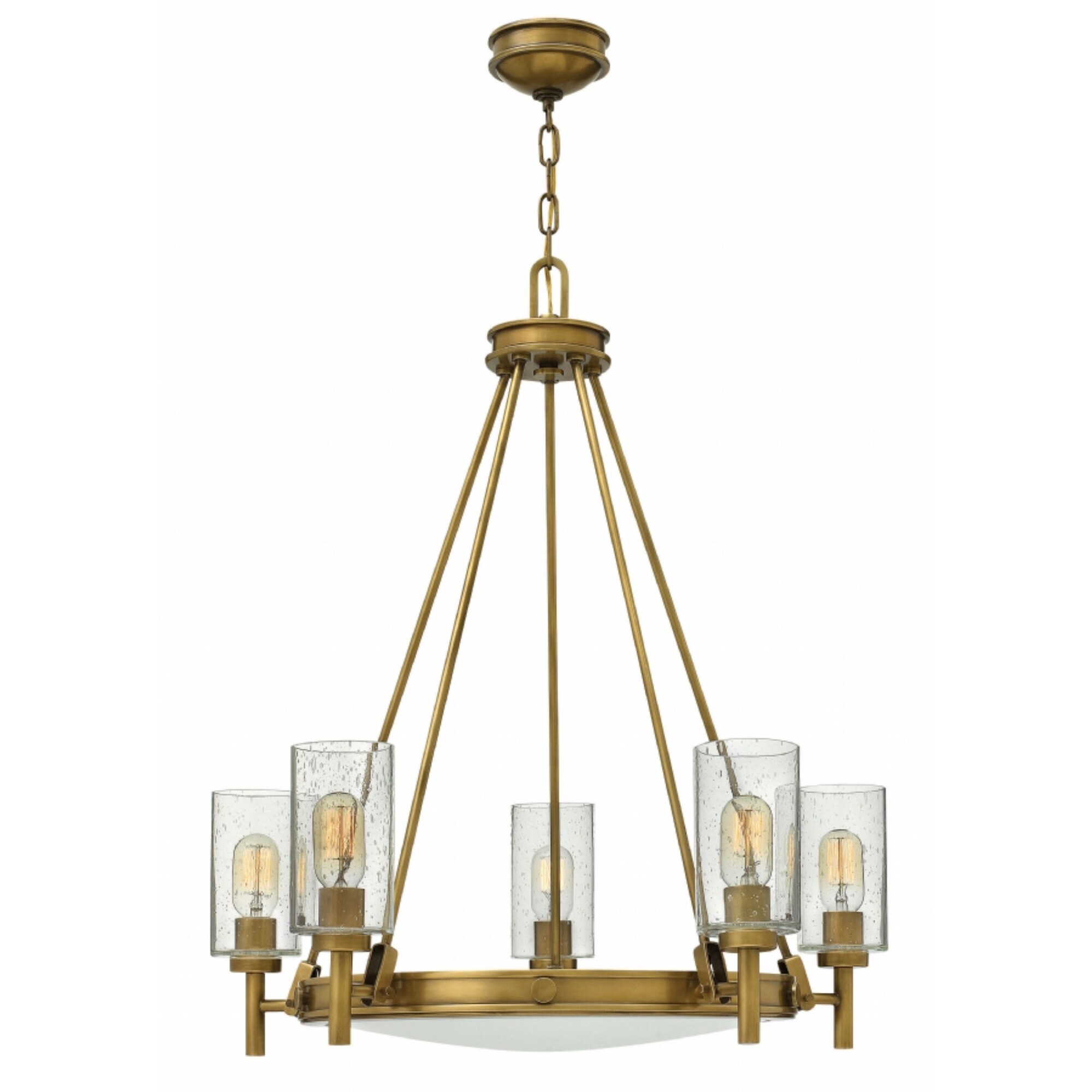 Hinkley Collier 5-Light Chandelier in Heritage Brass - Chandeliers For Bedrooms by Overstock.com