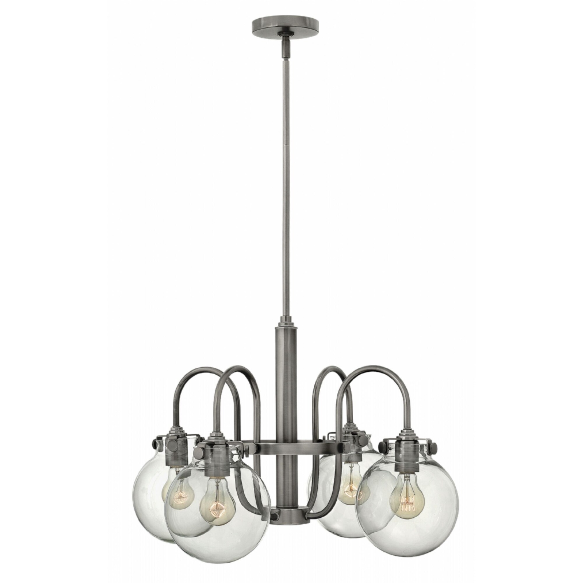 Hinkley Congress 4-Light Chandelier in Antique Nickel - Chandeliers For Bedrooms by Overstock.com