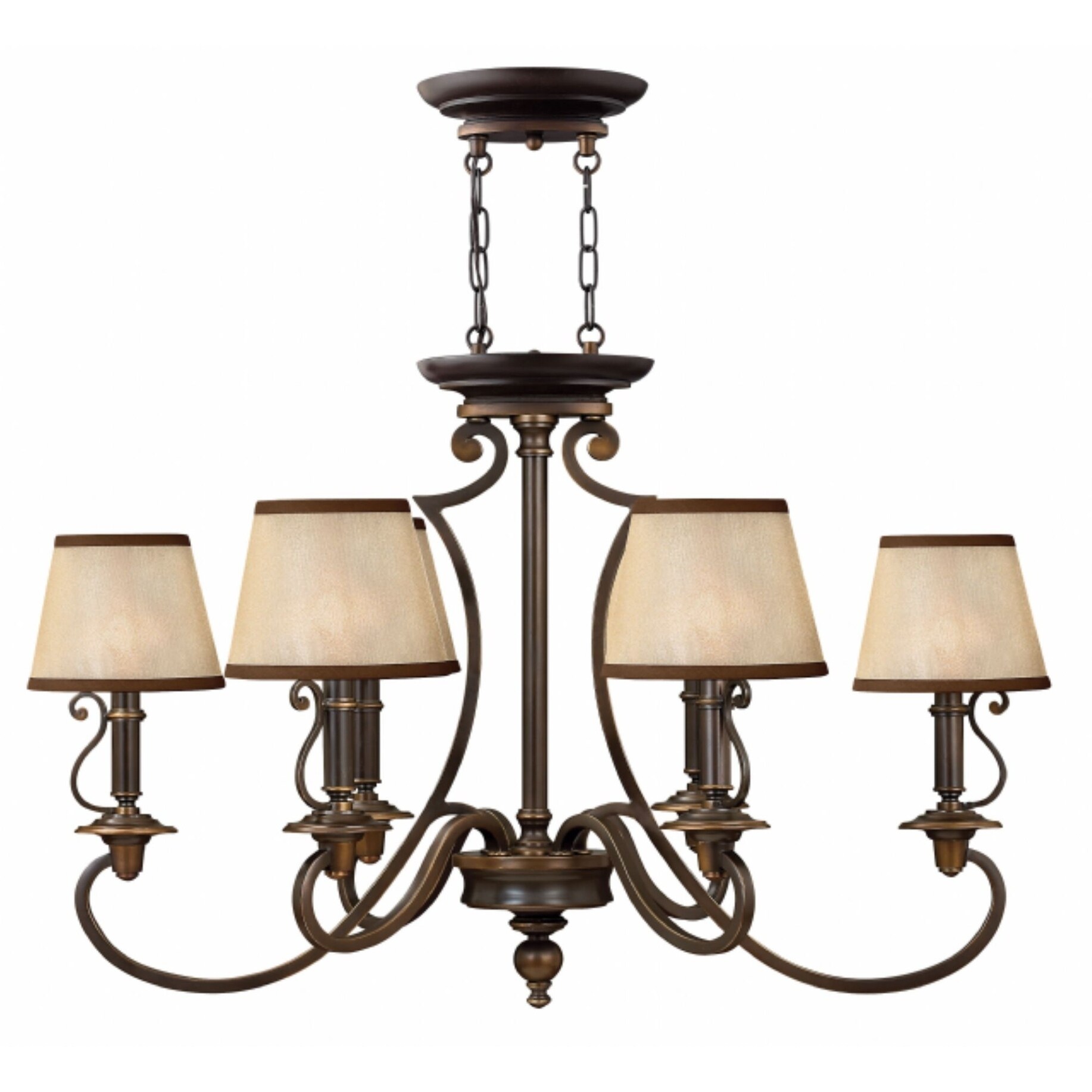 Hinkley Plymouth 6-Light Chandelier in Olde Bronze - Chandeliers For Bedrooms by Overstock.com