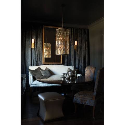 Fredrick Ramond FR33736SLF Six Light Foyer Pendant Gemma Silver Leaf - One Size
