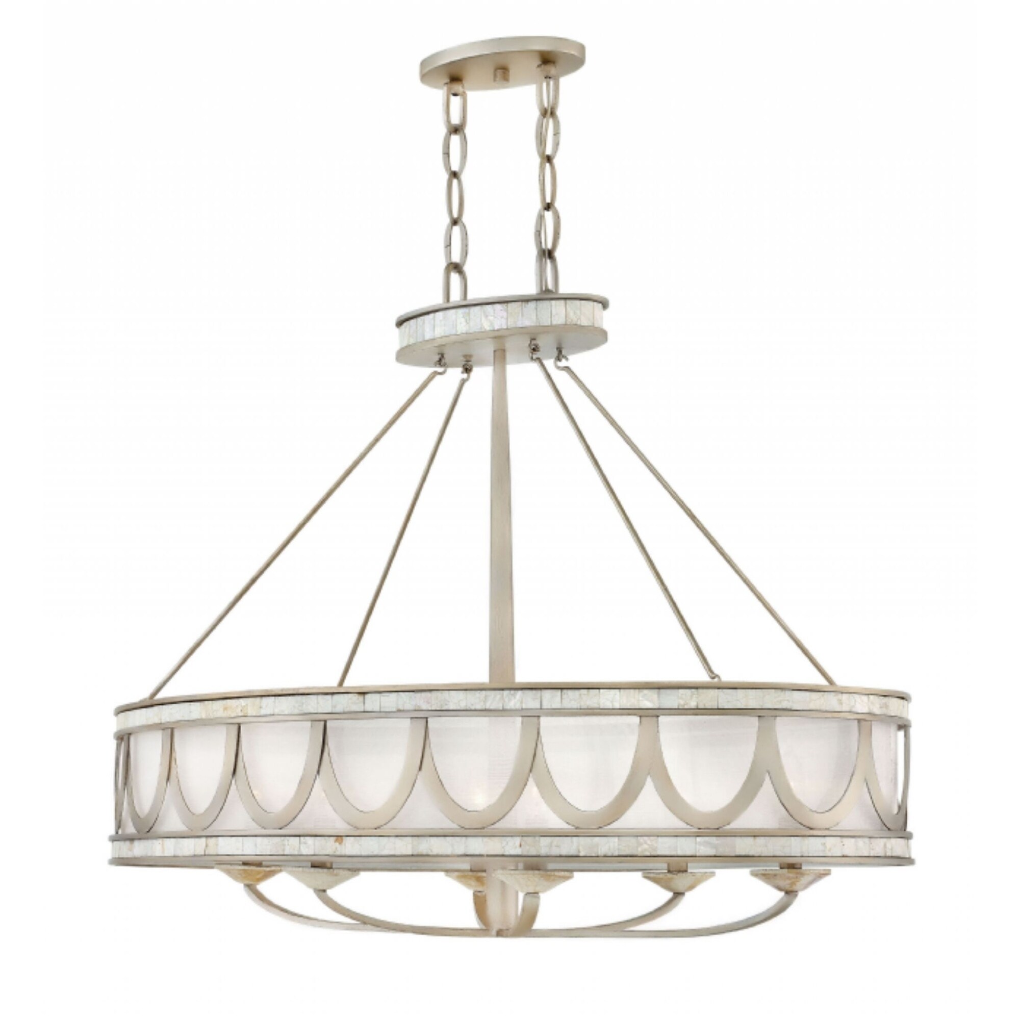 Fredrick Ramond Sirena 6-Light Chandelier in Champagne Gold - Chandeliers For Bedrooms by Overstock.com